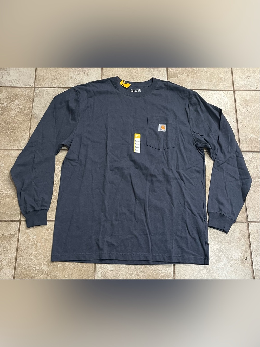 Carhartt Long-Sleeved Pocket Tee in Navy